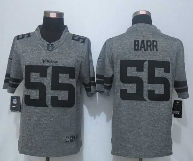 Nike Limited Minnesota Vikings #55 Barr Men's Stitched Gridiron Gray Jerseys,We sell and wholesale Nike Limited Minnesota Vikings #55 Barr Men's Stitched Gridiron Gray Jerseys on line form chian!
